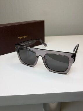 Womens Original Designer TF Sunglasses with Grey Acetate Frame and Smoke Lenses